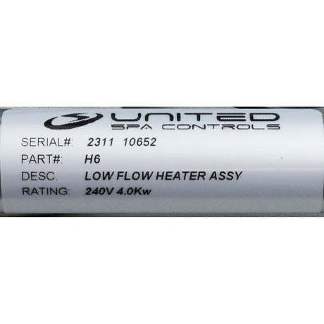 Heater Assy, Low Flow, United Spa Controls C5-L, 4kW : LFH - United Spa Controls - LFH - PartsForSpas.com