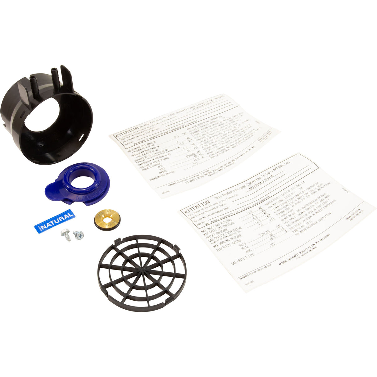 Fuel Orifice Kit, Zodiac Jandy JXi 400, Natural Gas : R0591604 - Zodiac/Jandy - 052337067416 - PartsForSpas.com