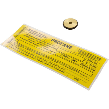 Conversion Kit, Pentair MasterTemp/Max-E-Therm 200, Nat. to LP : 77707-1461 - StaRite/Pentair - 7.8838E+11 - PartsForSpas.com