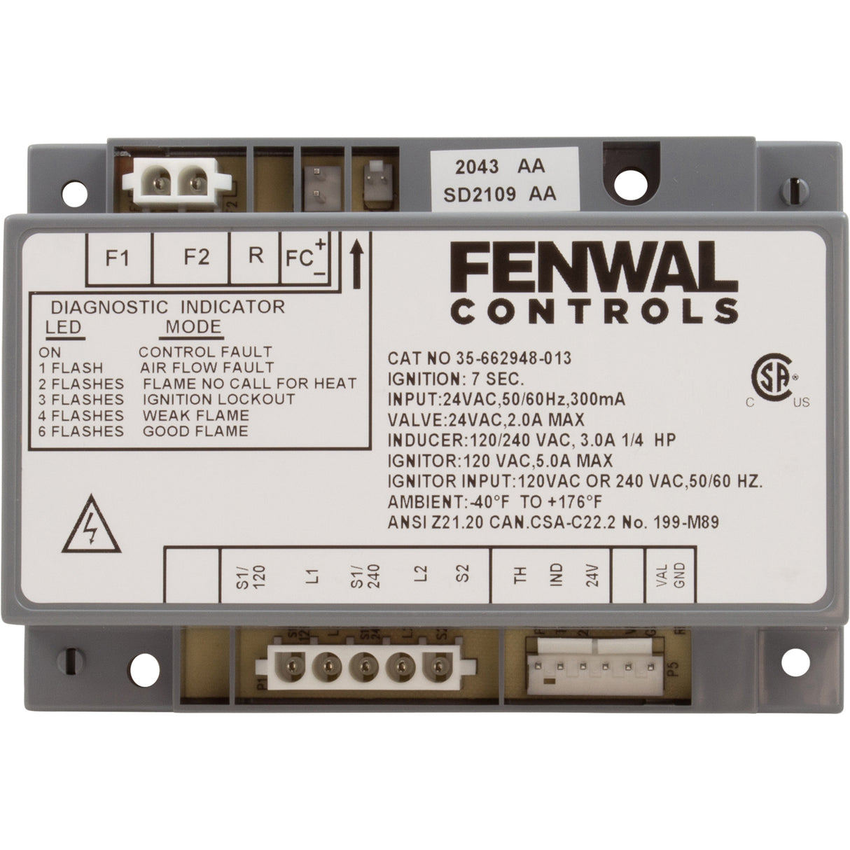 Ignition Control, Pentair MasterTemp, w/Flame Sense : 476223Z