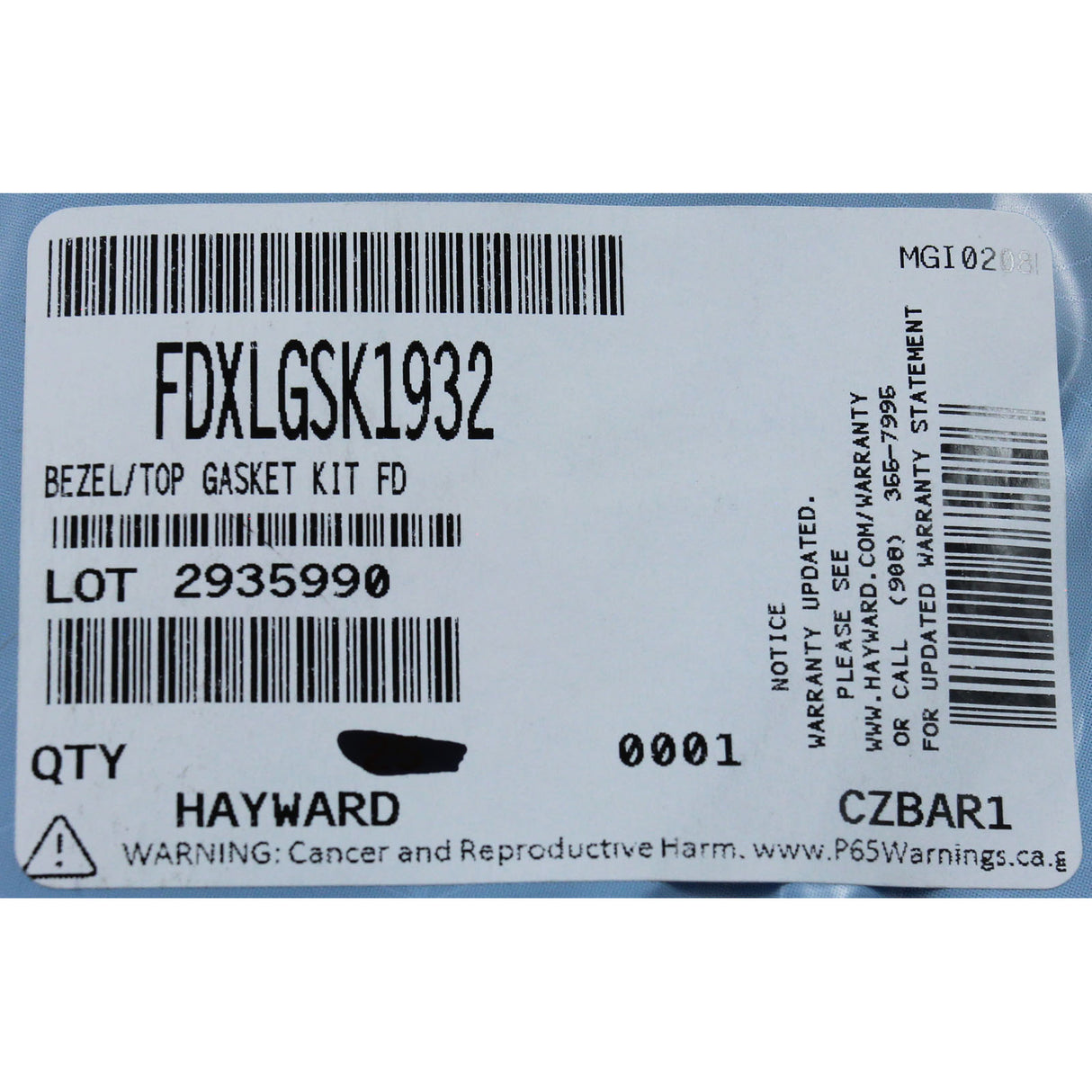 Gasket, Hayward, H-Series Heater, Bezel, : FDXLGSK1932