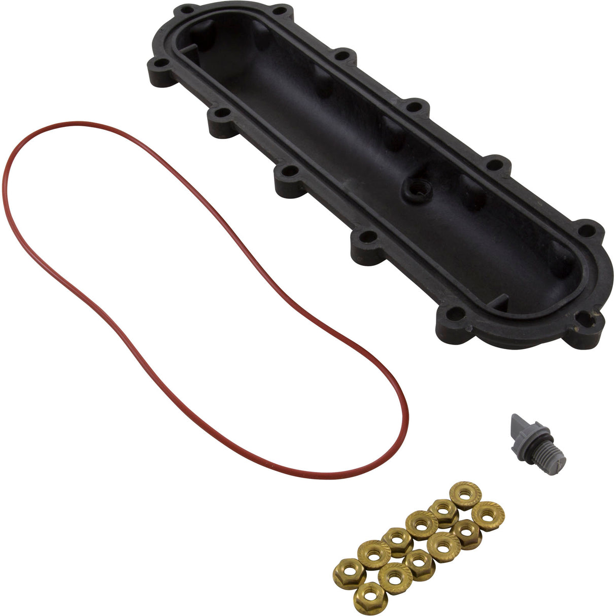 Return Header, Raypak 206A - 407A, w/ Flange Nut Kit : 015095F - Raypak - 840891035381 - PartsForSpas.com