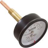 Temperature and Pressure Gauge, Raypak Heaters, 1/2", Bottom : 007205F - Raypak - 840891011859 - PartsForSpas.com