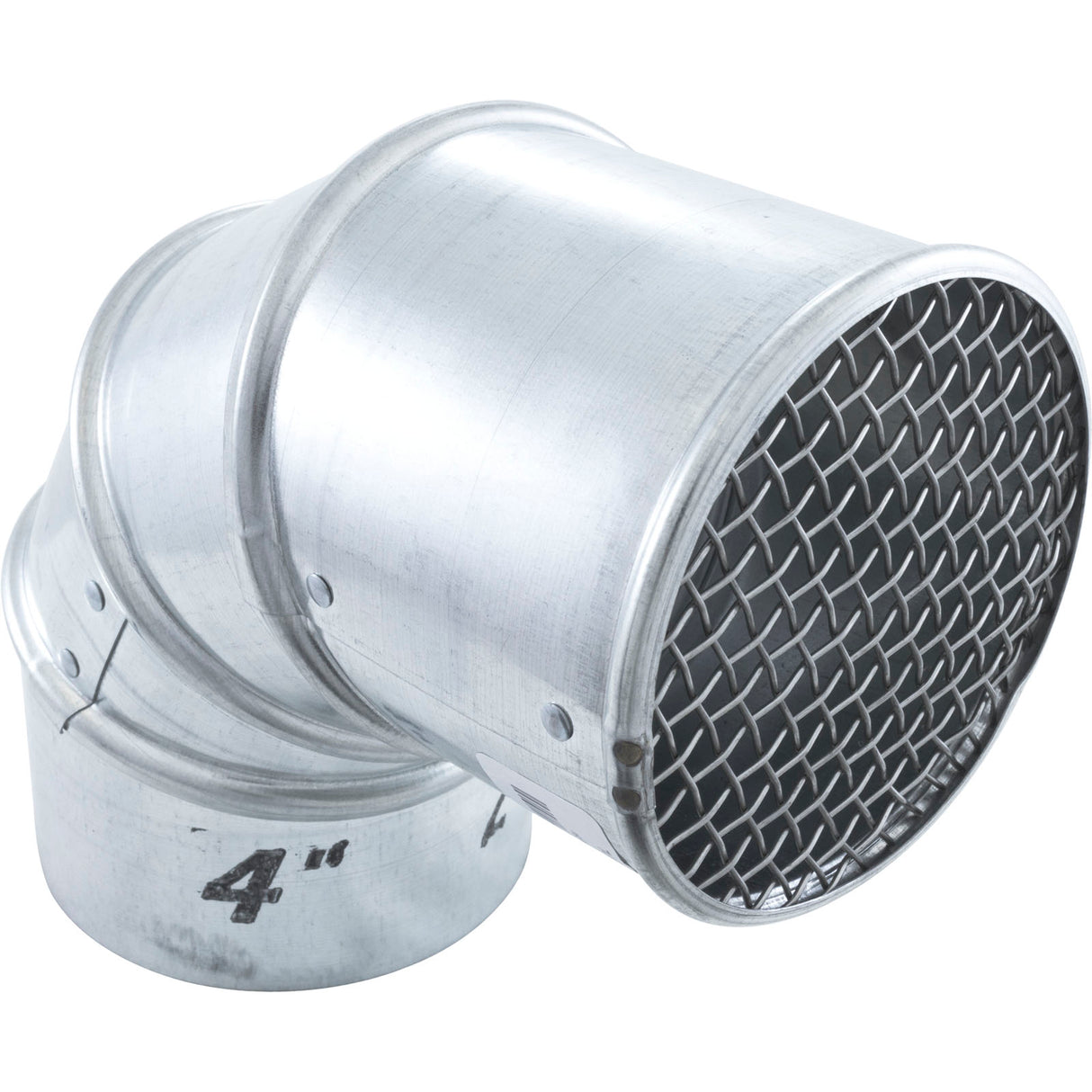 90 Elbow, Raypak D-2, 4", with Screen : 010827F - Raypak - 840891020882 - PartsForSpas.com