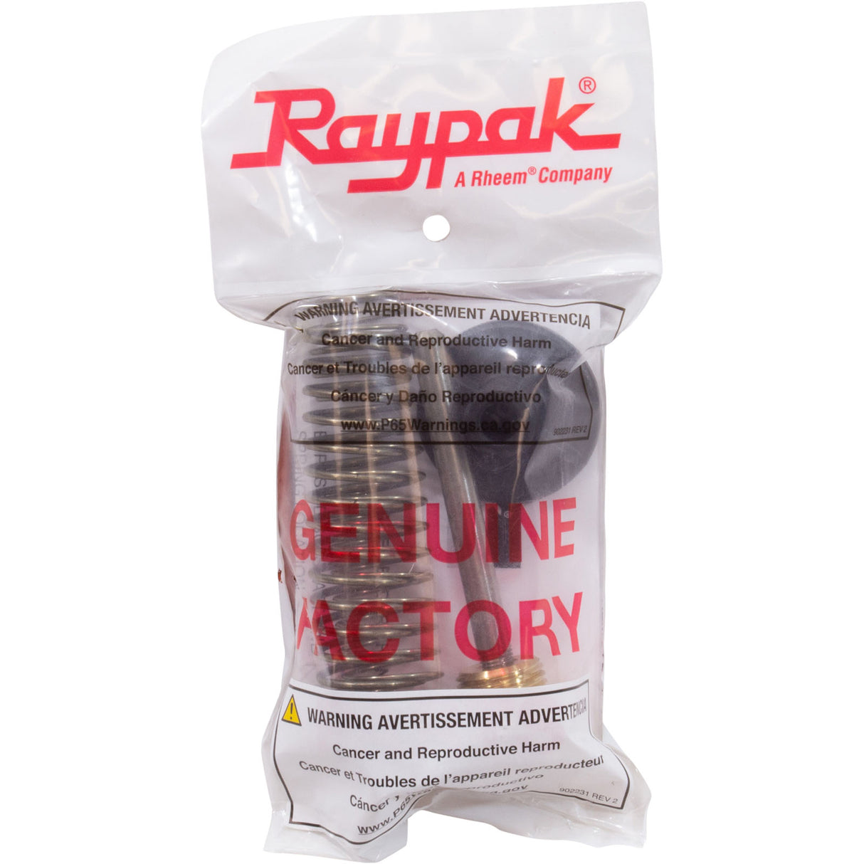 Bypass Valve Kit, Raypak 206A - 408A, Plastic : 016194F - Raypak - 840891039266 - PartsForSpas.com