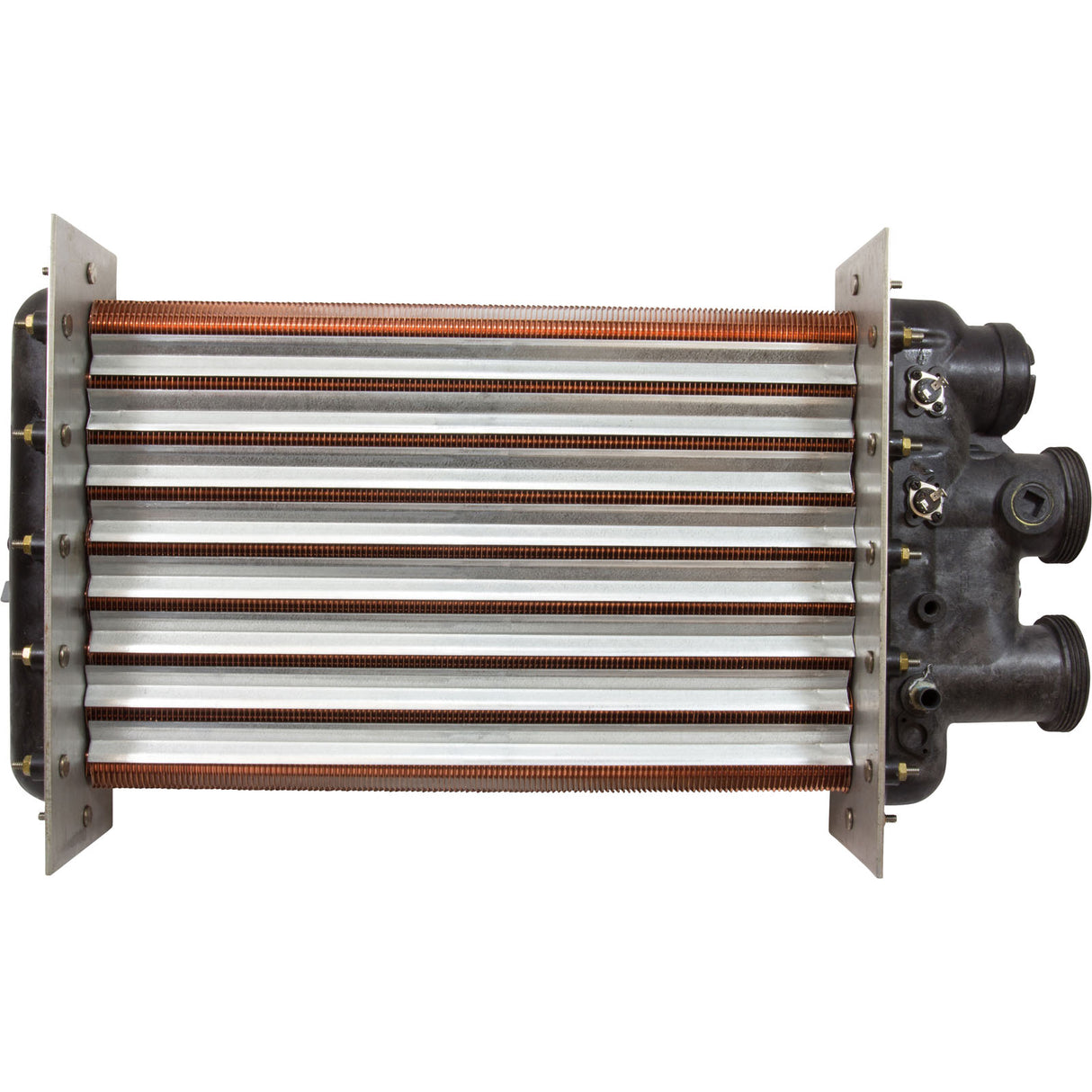 Heat Exchanger, Raypak Model 336A/337A, Polymer : 010045F - Raypak - 840891021209 - PartsForSpas.com