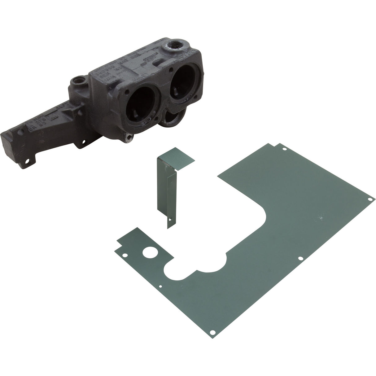 Header, Inlet/Outlet, Raypak 185-405/185B/C-405B/C, Cast Iron : 003759F - Raypak - 003759F - PartsForSpas.com