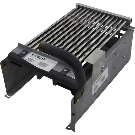 Burner Tray, Raypak Model 206A, with Burner, Sea Level : 010391F - Raypak - 840891022343 - PartsForSpas.com