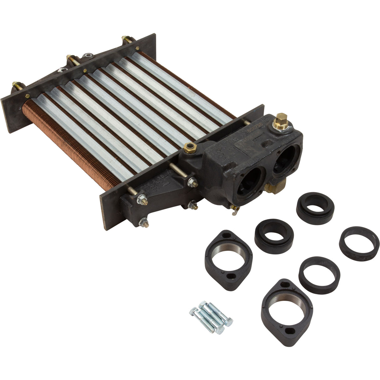 Heat Exchanger, Raypak 206A/207A, Copper : 010051F - Raypak - 840891021421 - PartsForSpas.com