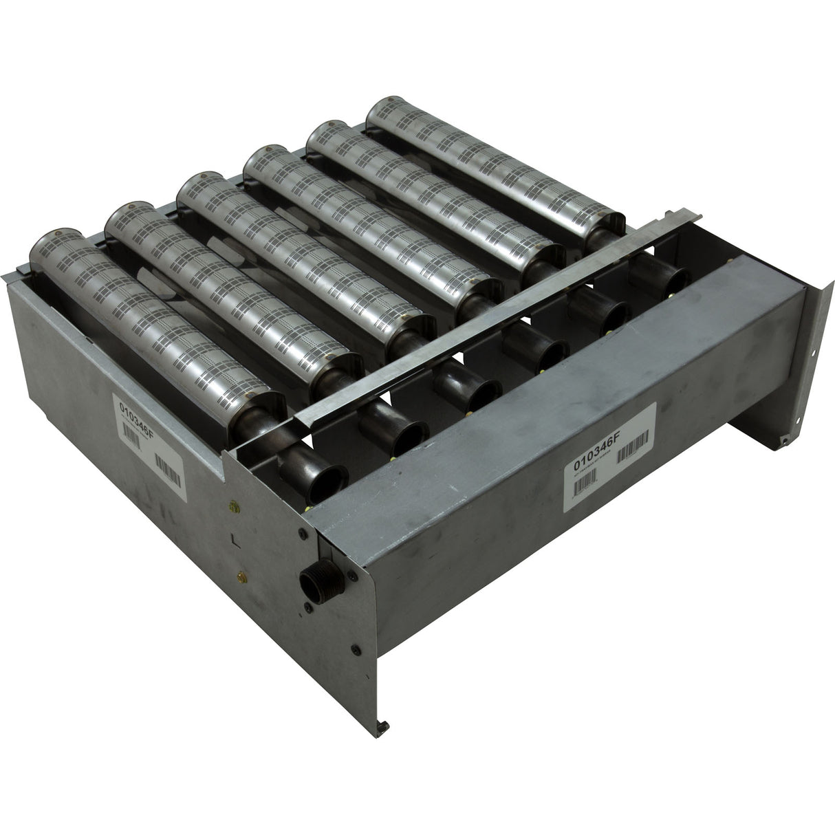 Burner Tray, Raypak Model 407A, with Burner, 0-5000 foot : 010346F - Raypak - 840891021704 - PartsForSpas.com