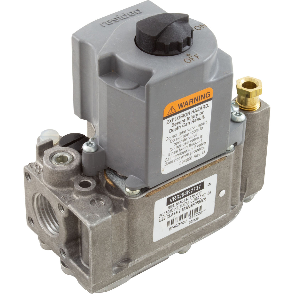 Combination Gas Valve, Raypak 106A/156A, Propane : 014868F - Raypak - 840891034438 - PartsForSpas.com