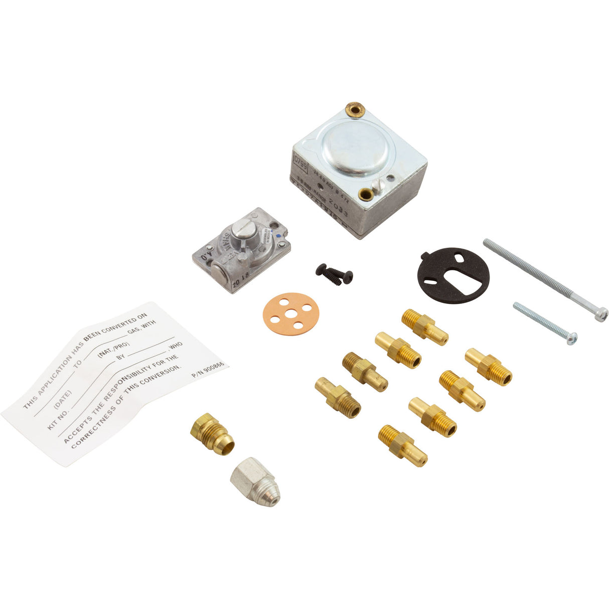 Conversion Kit, Raypak, Model 105, LP to NG, MV : 004916B - Raypak Inc. - 004916B - PartsForSpas.com