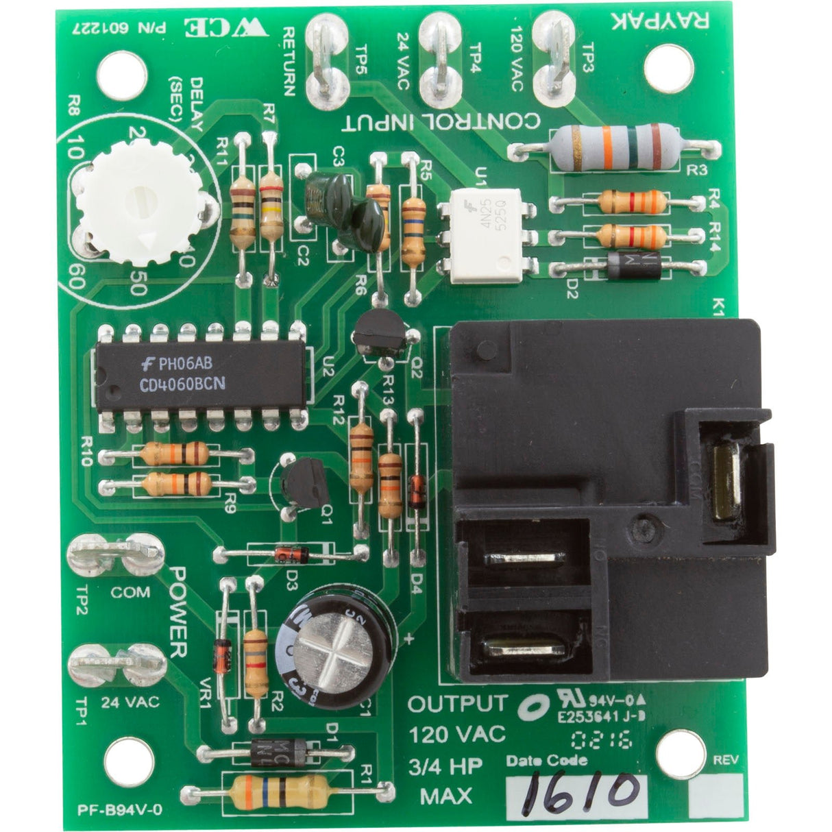Power Vent PCB, Raypak Raytherm 514-824 : 005503F - Raypak - 840891025436 - PartsForSpas.com