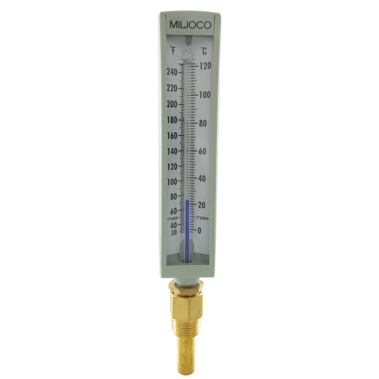 Thermometer, Raypak, Brass, Straight : 000919 - Raypak - 000919 - PartsForSpas.com