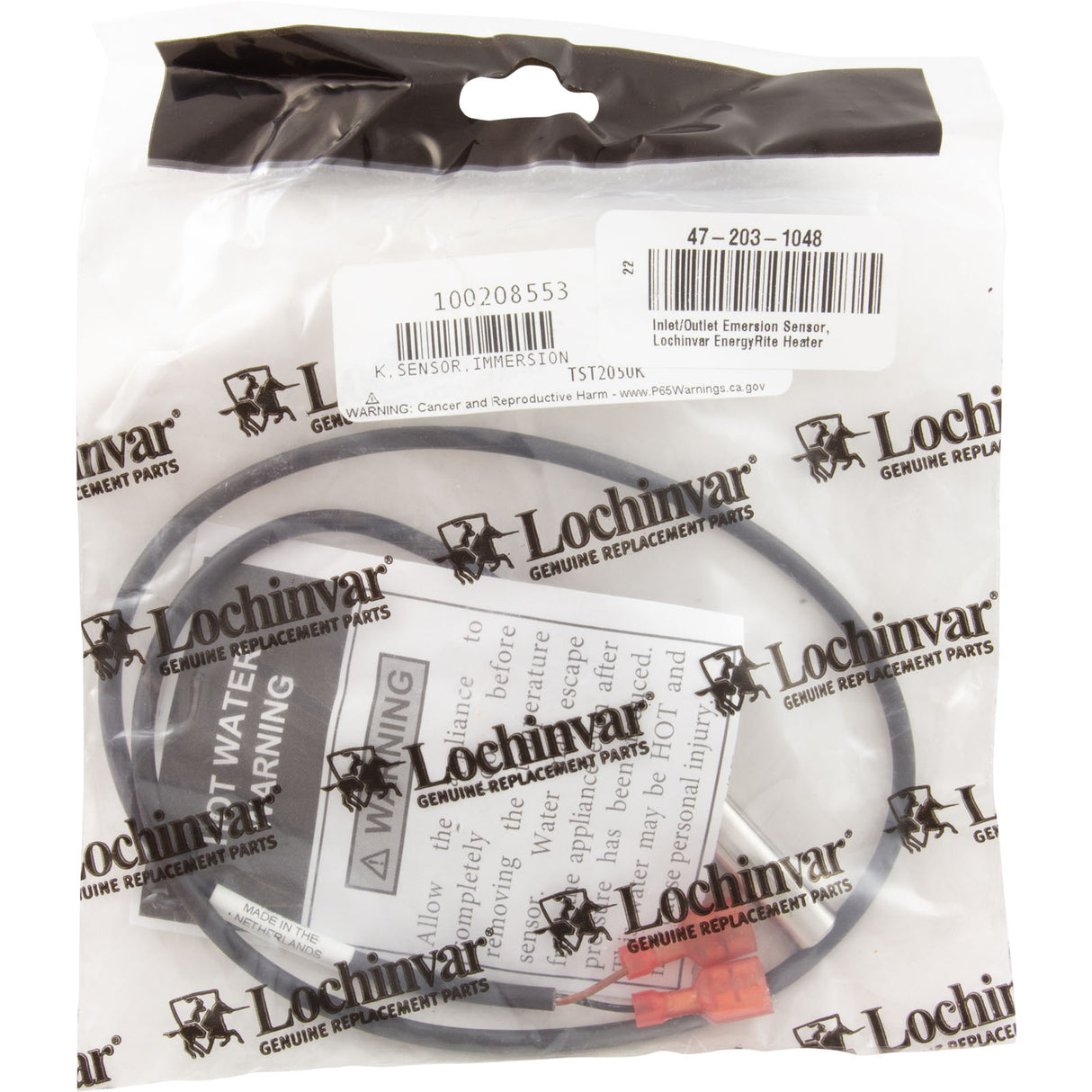 Inlet/Outlet Emersion Sensor, Lochinvar EnergyRite Heater : 100208553 - Lochinvar - 100208553 - PartsForSpas.com