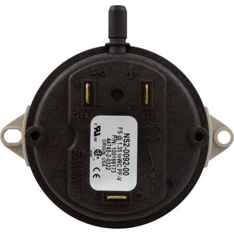 Air Pressure Switch, Lochinvar, w/ Mounting Nuts : 100166258 - Lochinvar - 100166258 - PartsForSpas.com