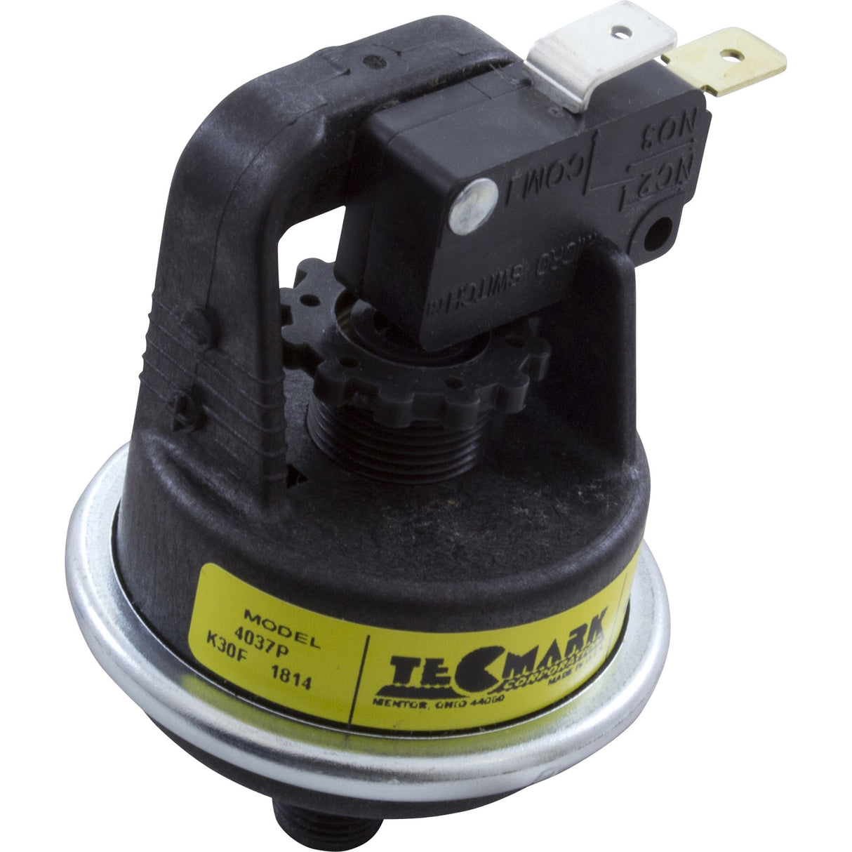 Pressure Switch, 4037P, 21A, TecMark, 1/8" mpt, SPST : 4037P - Tecmark Corporation - 4037P - PartsForSpas.com