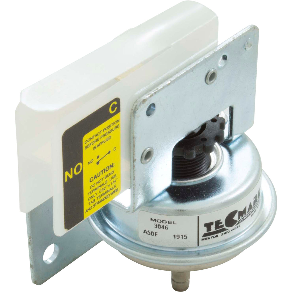 Pressure Switch 3046, 25A, Tecmark, 1/8"b, SPNO, Z Bracket : 3046