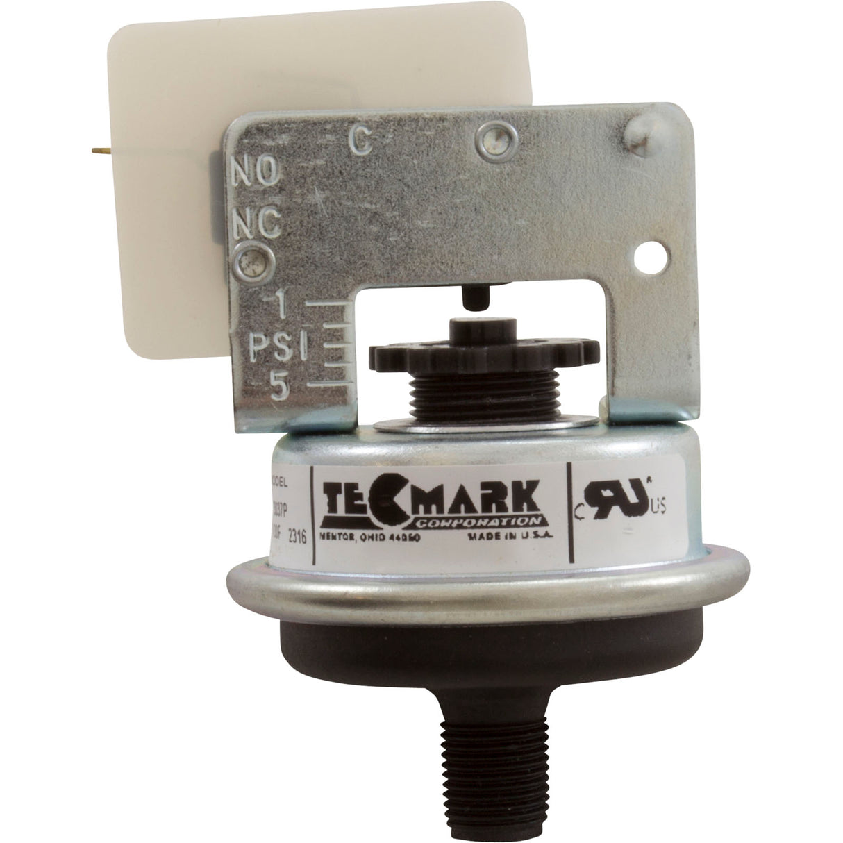 Pressure Switch, Tecmark, 1-5 PSI, 1A, 1/8"mpt, Pilot Duty : 3037P