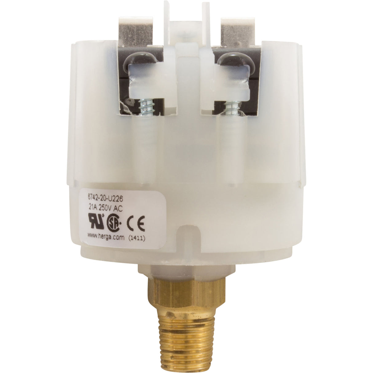 Pressure Switch, Herga, 21Amp, 1-5psi, 1/8"mpt, DPDT : 6742-20-U226 - Herga Electric - 6742-20-U226 - PartsForSpas.com