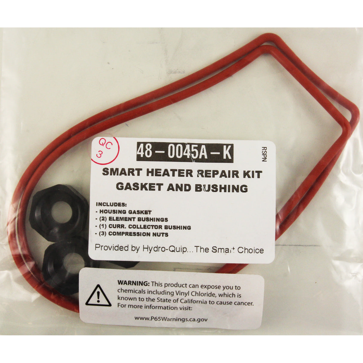 Gasket Kit, HydroQuip Smart Heater : 48-0045A-K