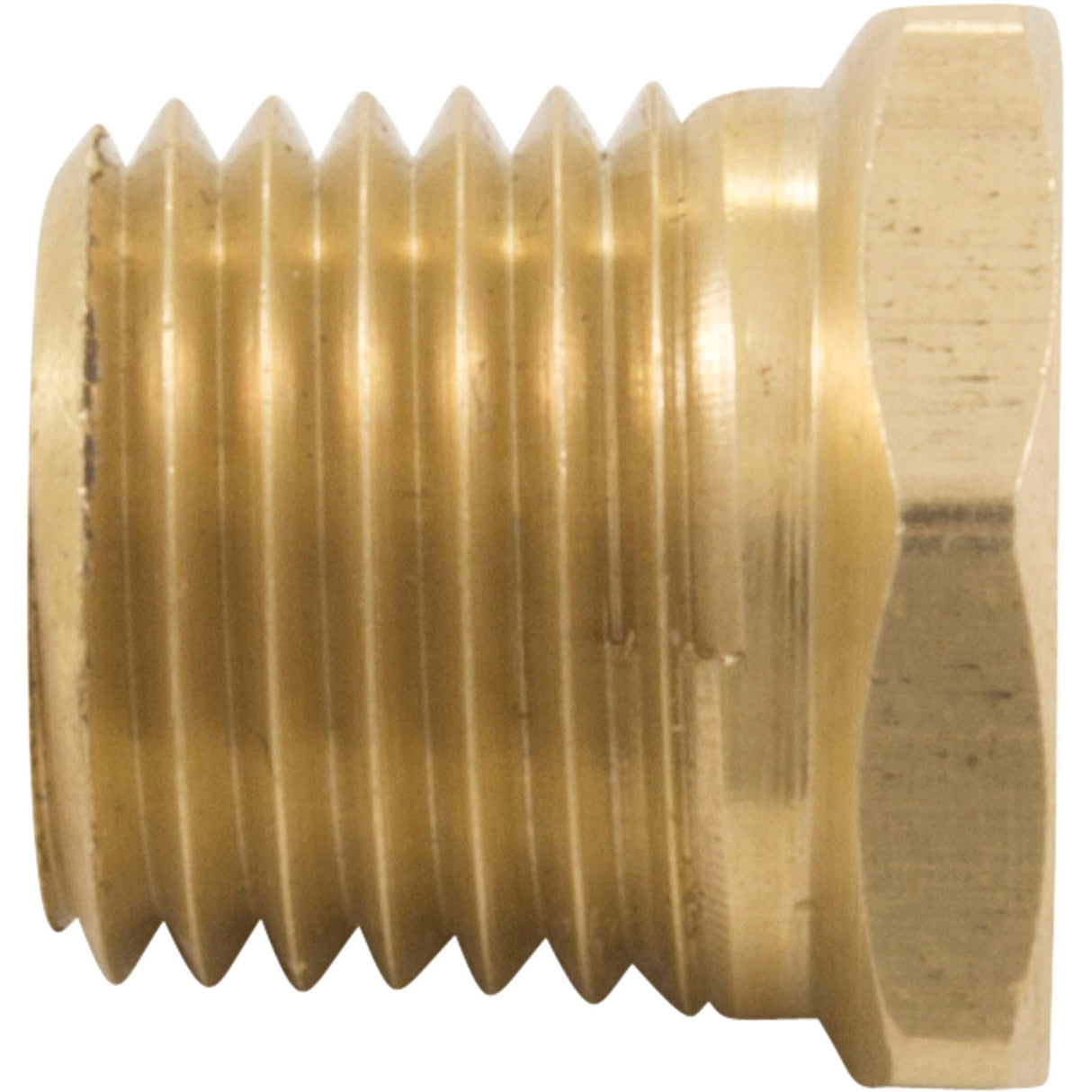 Reducer Bushing, 1/4"mpt x 1/8"fpt, Brass : 6AYW5