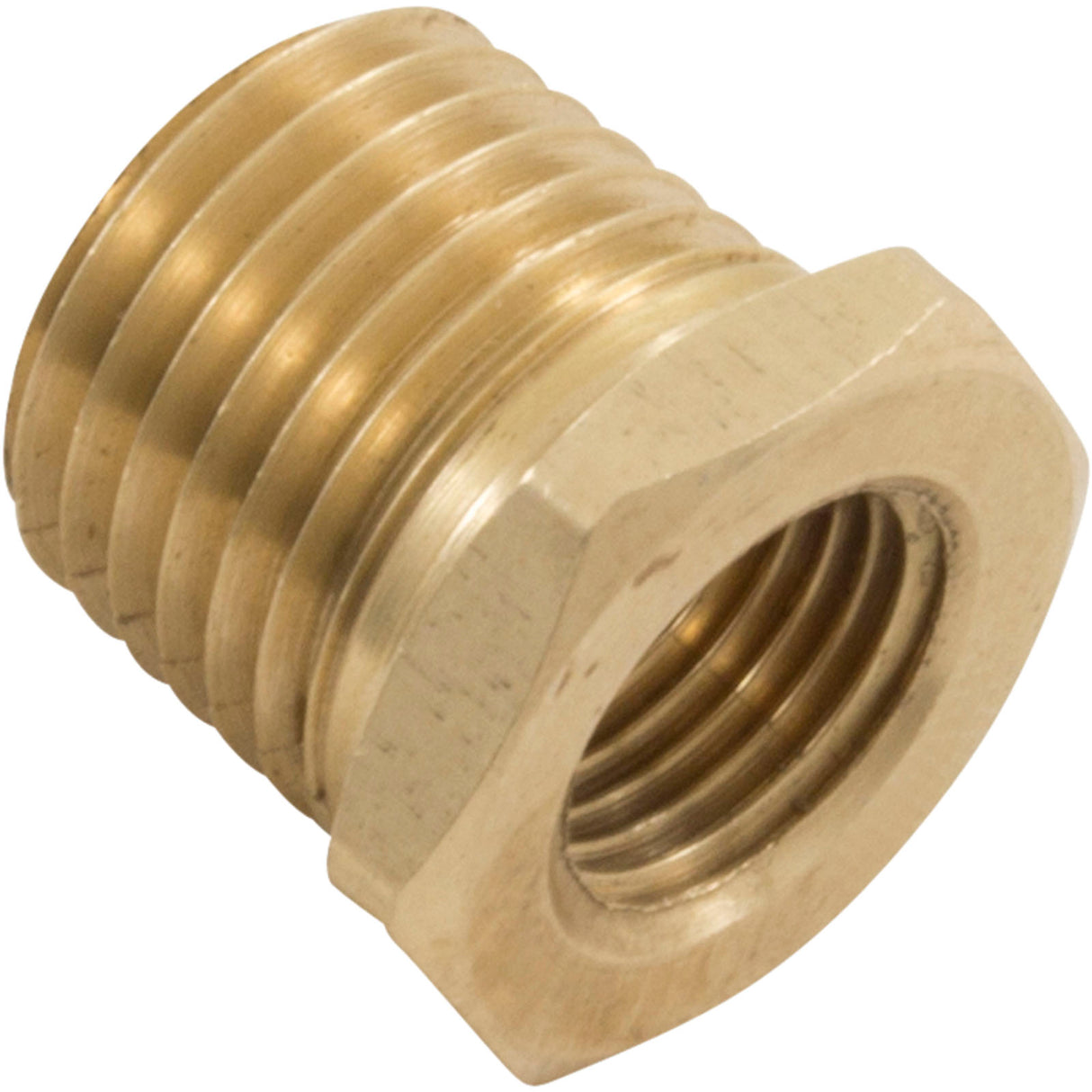 Reducer Bushing, 1/4"mpt x 1/8"fpt, Brass : 6AYW5