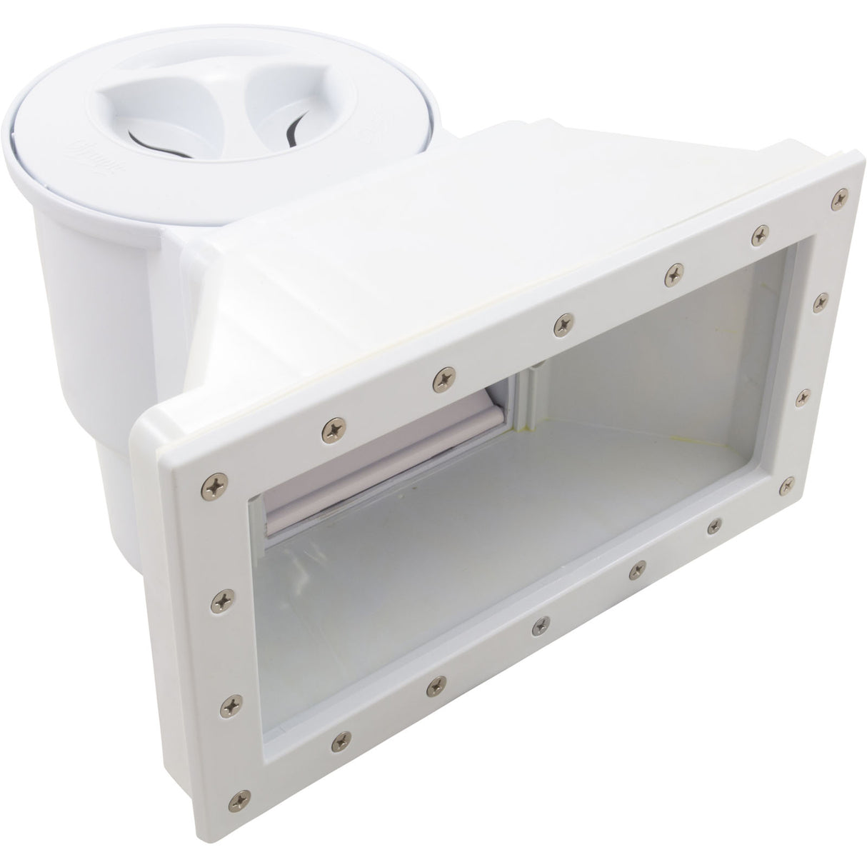 Skimmer Complete, Champlain Plastics, Wide Mouth, White : ACM19300 - Champlain Plastics - 063741994338 - PartsForSpas.com
