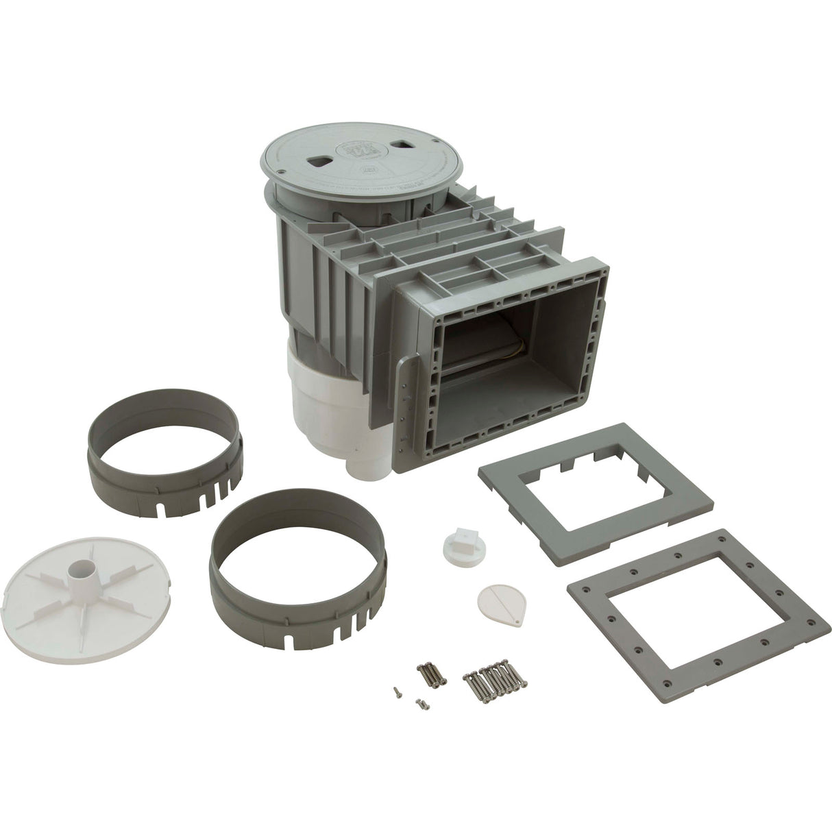 Skimmer Complete, Waterway Renegade, Pool Fiberglass, 2", Gray : 540-8627 - Waterway Plastics - 540-8627 - PartsForSpas.com