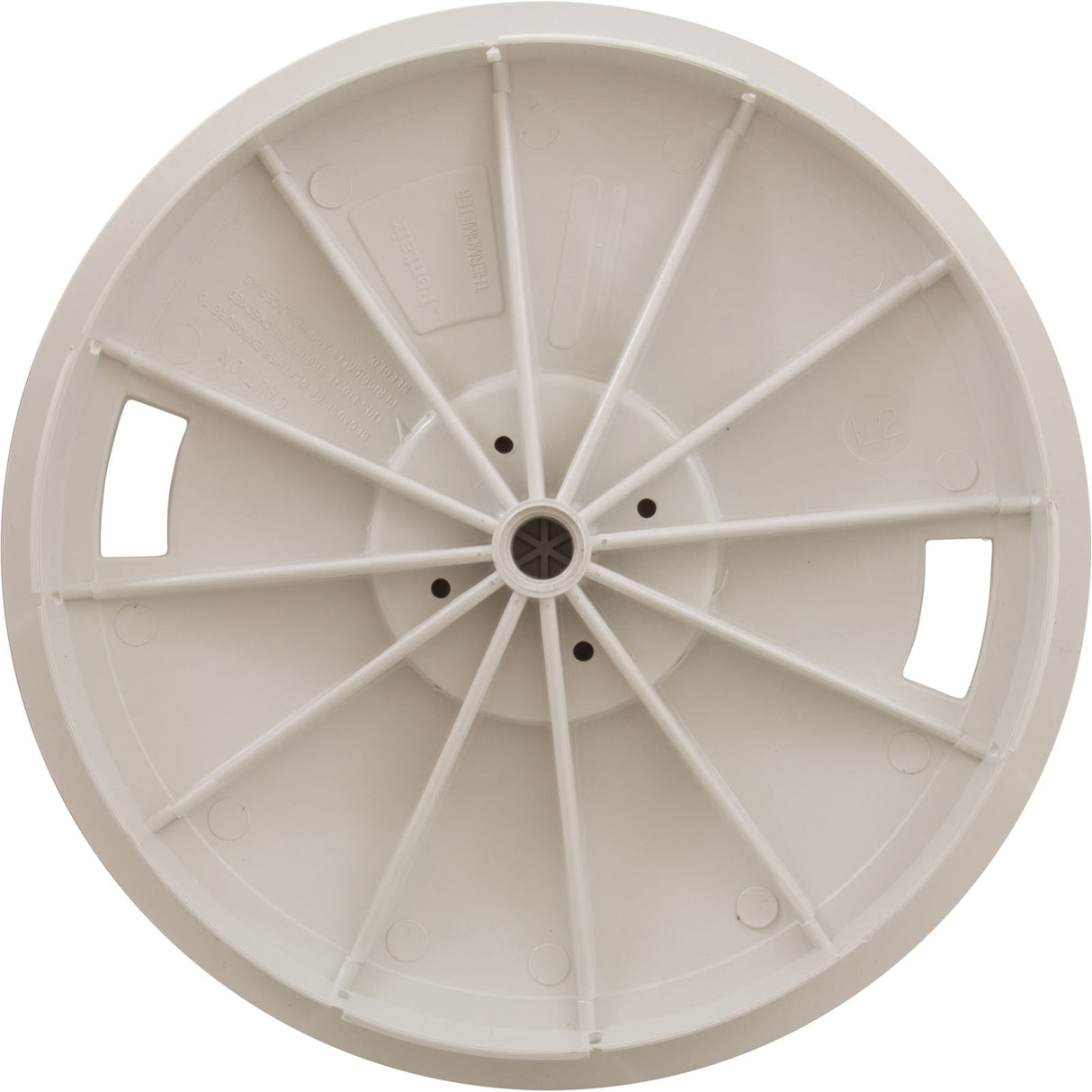 Skimmer Lid, Baker Hydro, 9-7/8"dia, w/o Thermometer, Wht, Gen : L2R - Pentair - 807318004382 - PartsForSpas.com