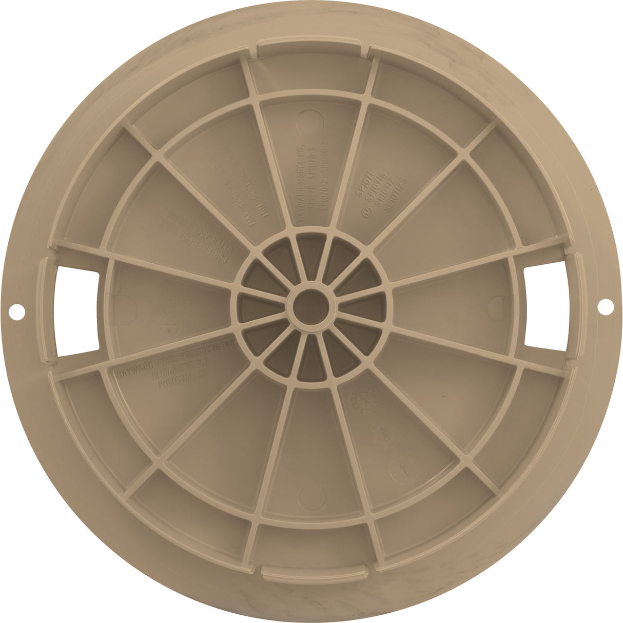 Lid, Hayward SP1070 Skimmer, 9-7/8" OD, Tan : SPX1070C10 - Hayward - 0610377036627 - PartsForSpas.com