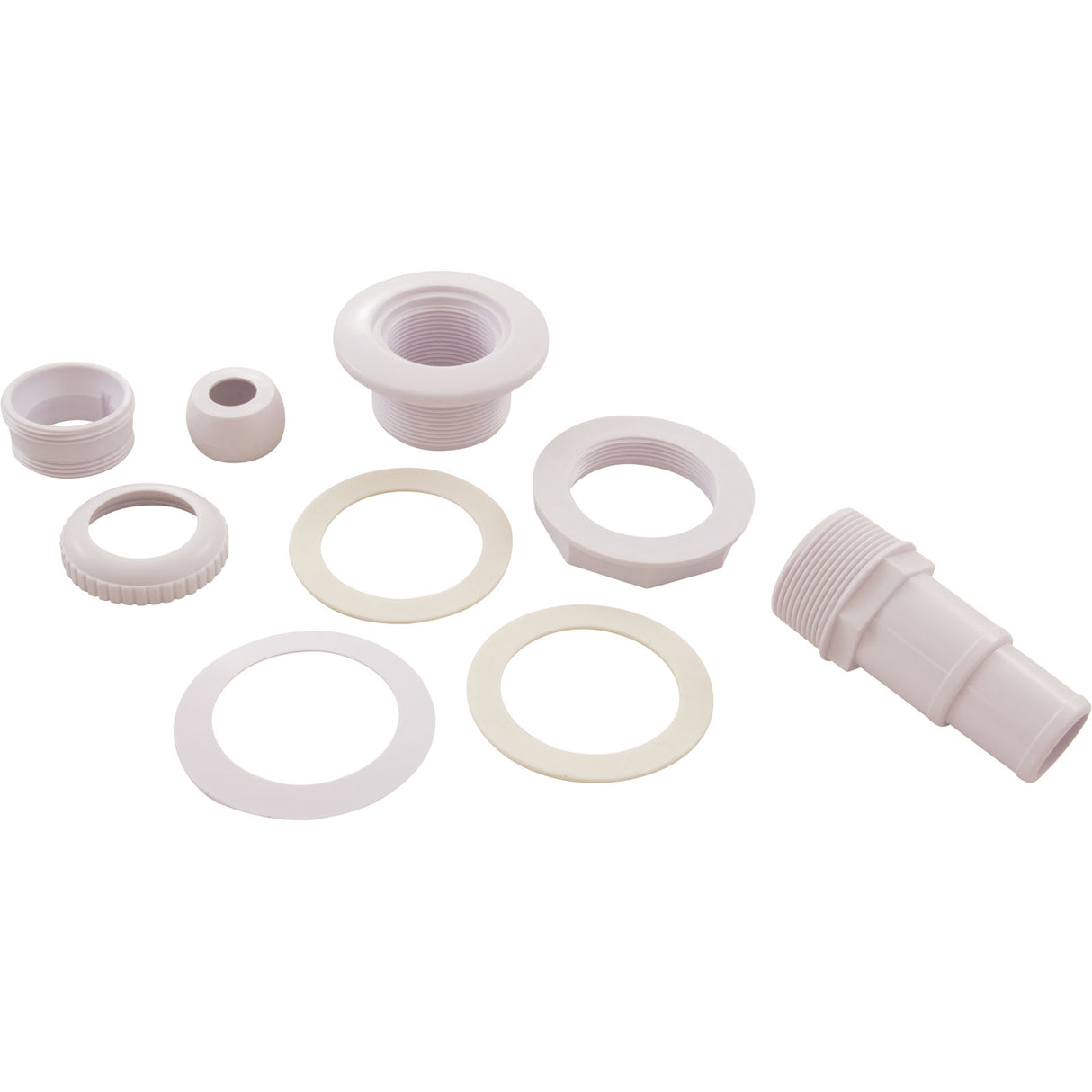 Inlet Fitting, Olympic Skimmer, White : ACM-191 - Champlain Plastics - ACM-191 - PartsForSpas.com