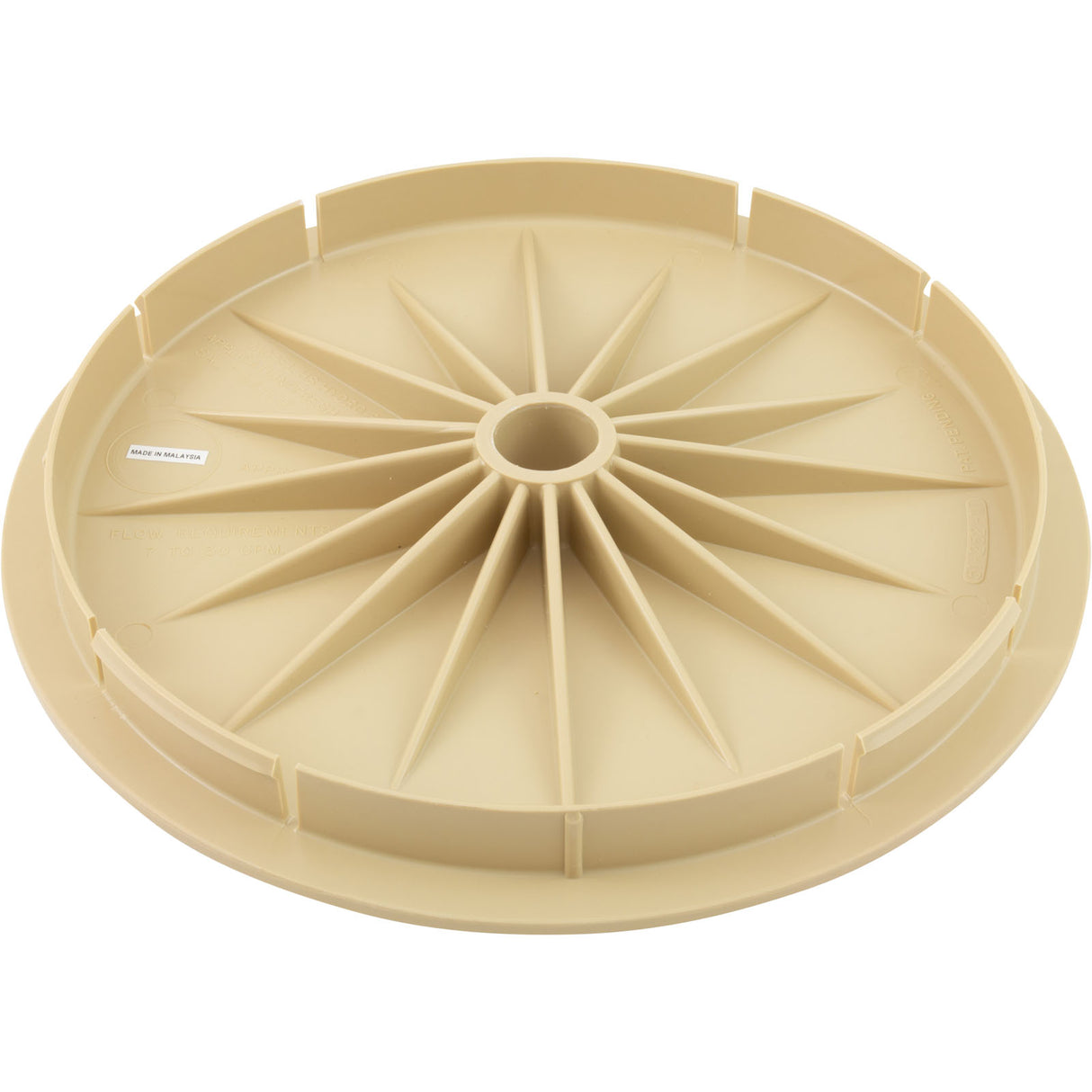 Lid, Waterco Baker HydroPak Skimmer, 9-7/8" Diameter, Tan : 51B1017 - Waterco - 51B1017 - PartsForSpas.com