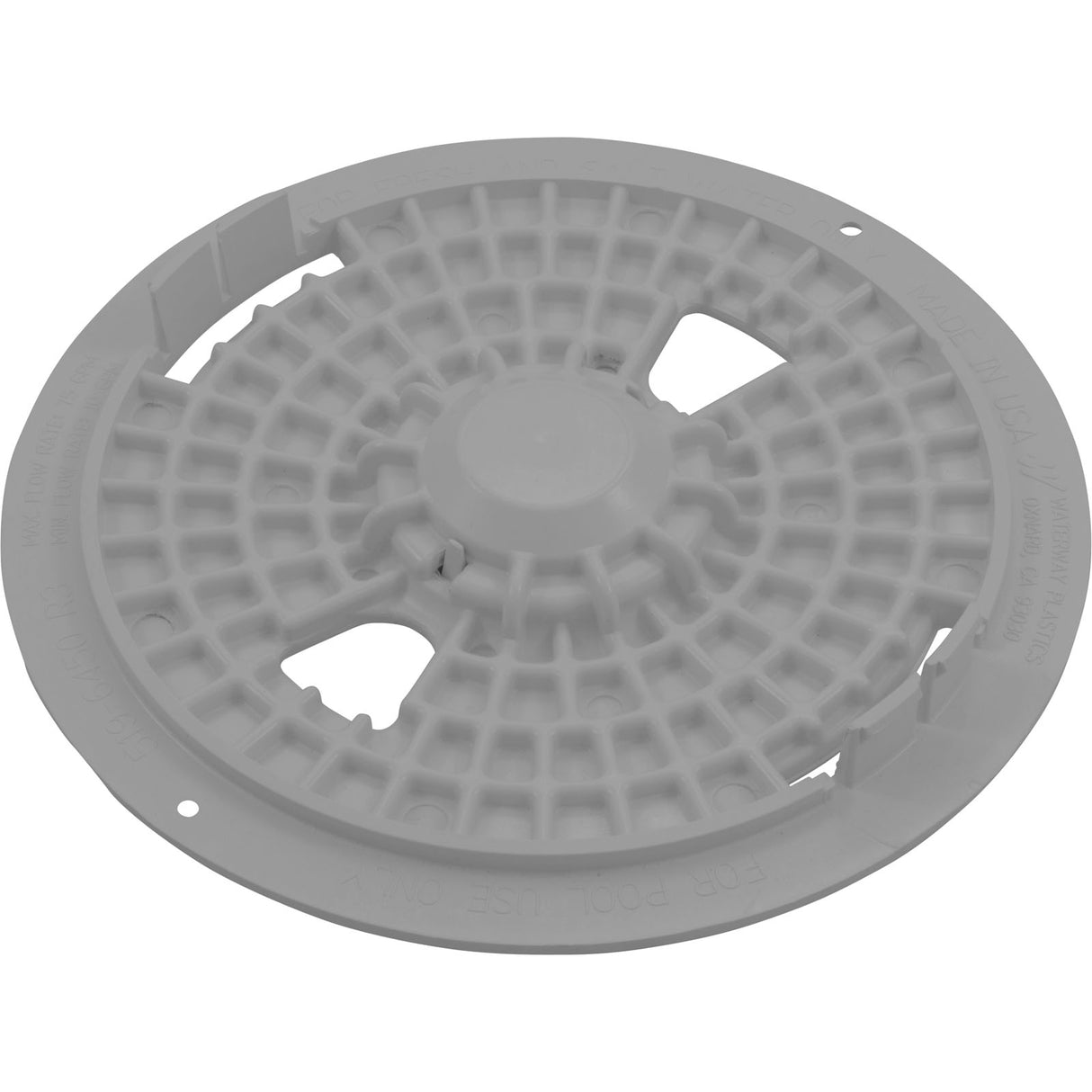 Skimmer Lid, Waterway Renegade, 9-7/8"od, Gray : 540-6477WW - Waterway Plastics - 806105098818 - PartsForSpas.com