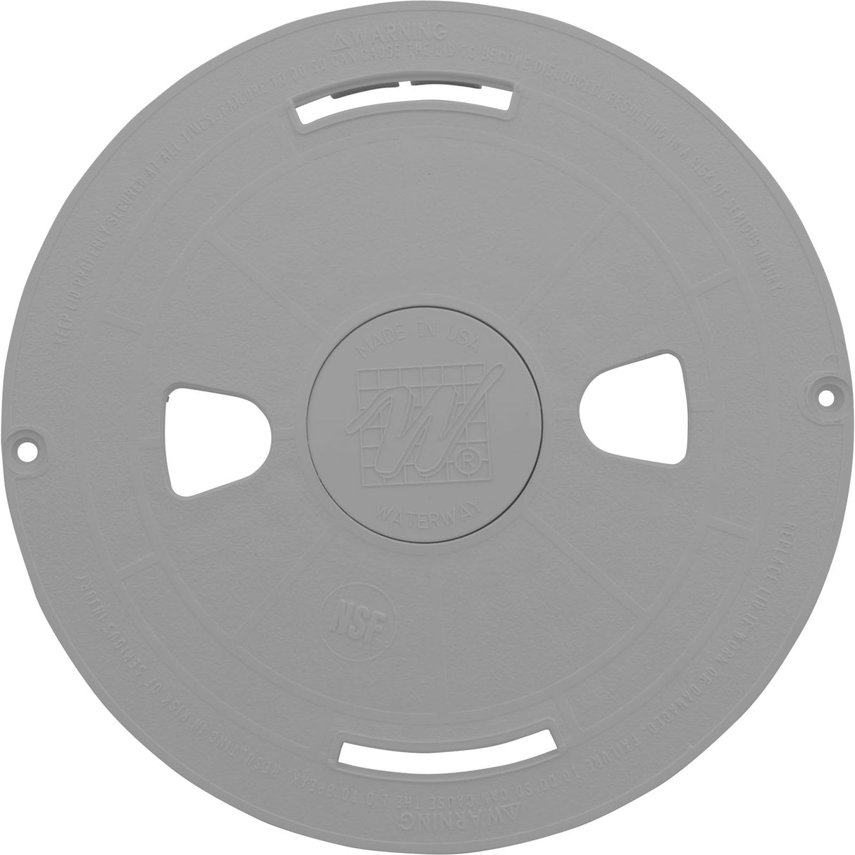 Skimmer Lid, Waterway Renegade, 9-7/8"od, Gray : 540-6477WW - Waterway Plastics - 806105098818 - PartsForSpas.com