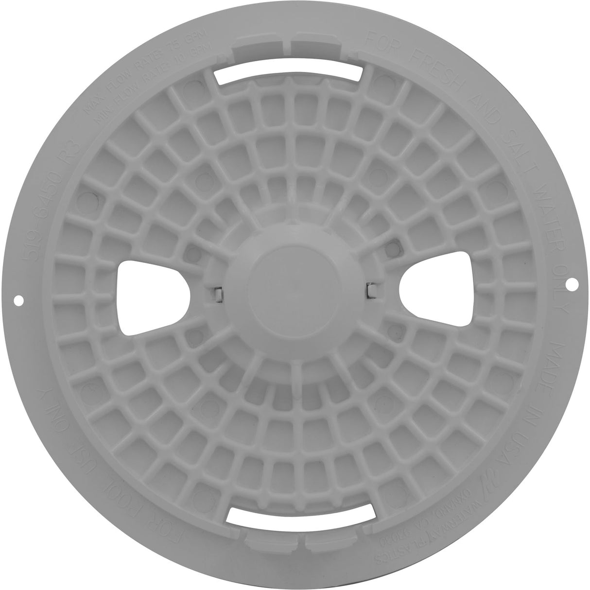 Skimmer Lid, Waterway Renegade, 9-7/8"od, Gray : 540-6477WW - Waterway Plastics - 806105098818 - PartsForSpas.com