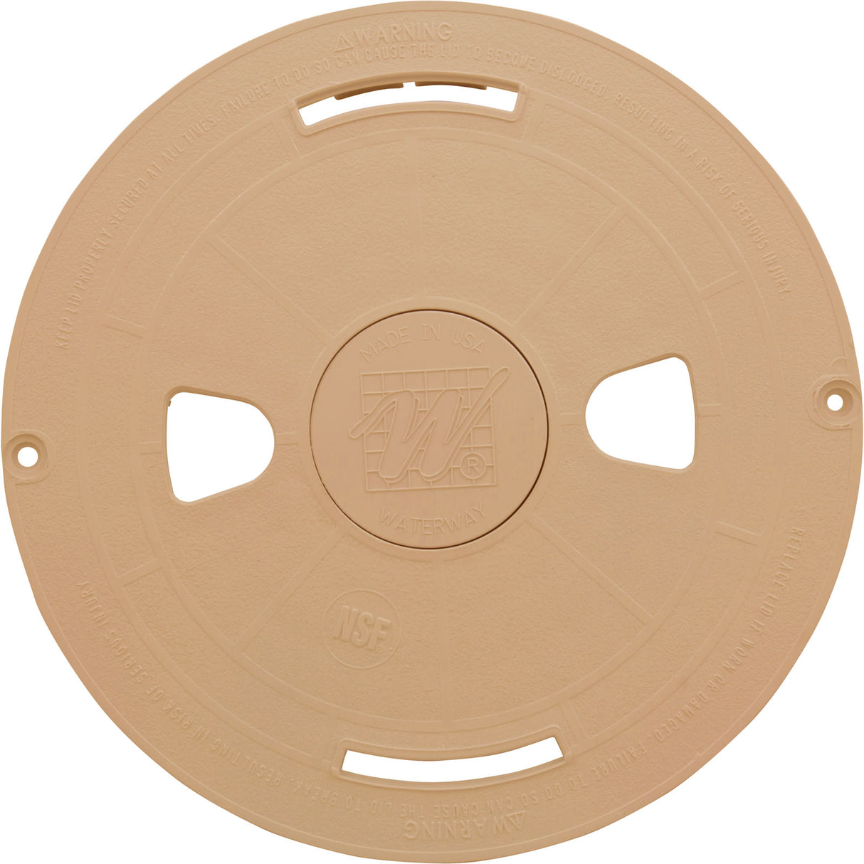 Skimmer Lid, Waterway Renegade, 9-7/8"od, Beige : 540-6479WW-B - Waterway Plastics - 806105098832 - PartsForSpas.com