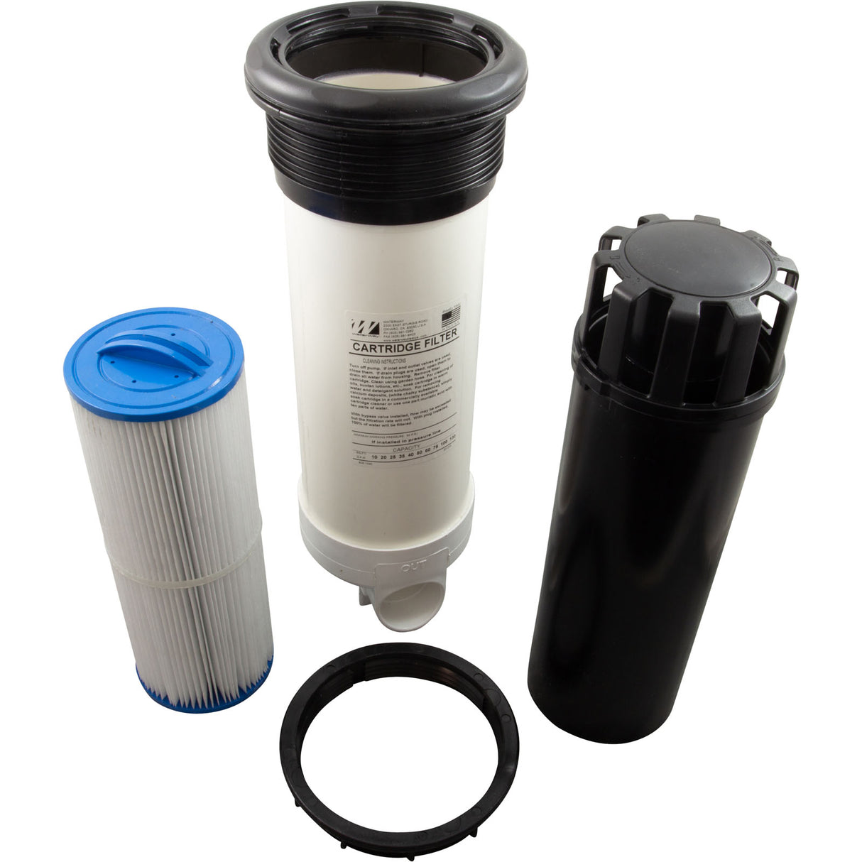 Teleweir, 50Sf 2"Ckv 6Sclp, "Blank Logo " - Black : 510-4601 - Waterway Plastics - 510-4601 - PartsForSpas.com