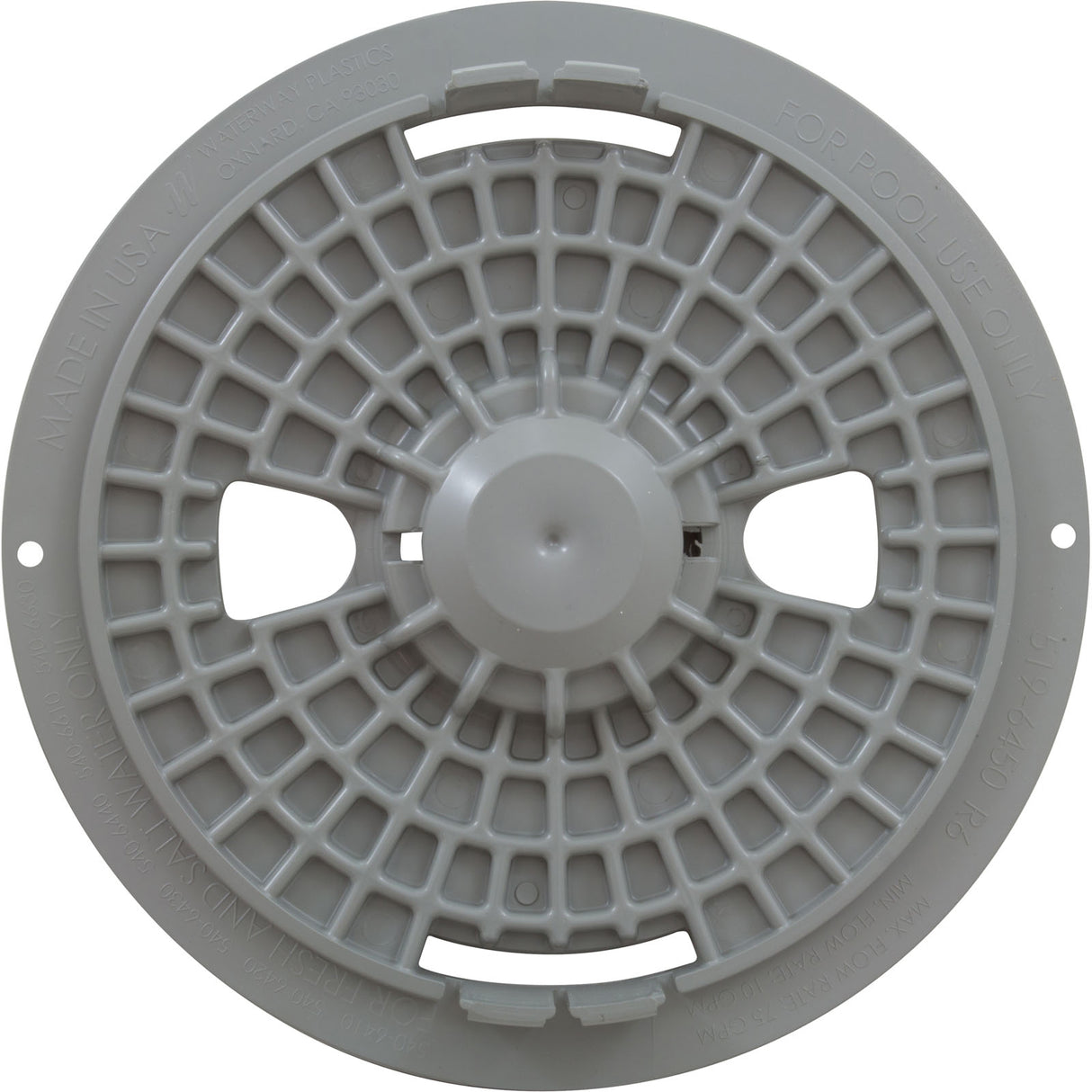 Pool Skimmer Lid R1 - Gray : 519-6457 - Waterway Plastics - 806105096098 - PartsForSpas.com