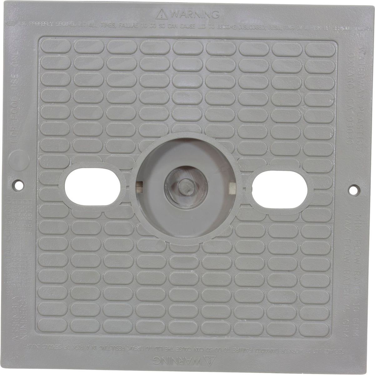 Square Lid, Inground Vinyl Liner Skmr-Gray : 519-9507 - Waterway Plastics - 8.06105E+11 - PartsForSpas.com