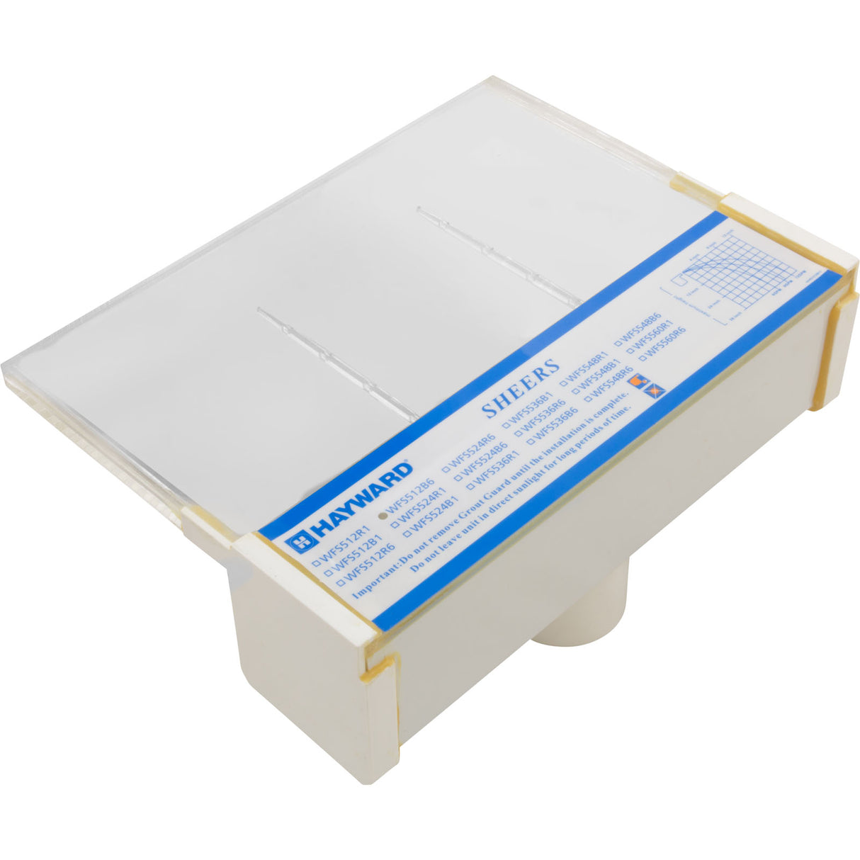 Waterfall, Hayward Sheer 500, 1-1/2" x 2", 6" Lip, Bottom Mt : WFS512B6 - Hayward - 0610377317290 - PartsForSpas.com