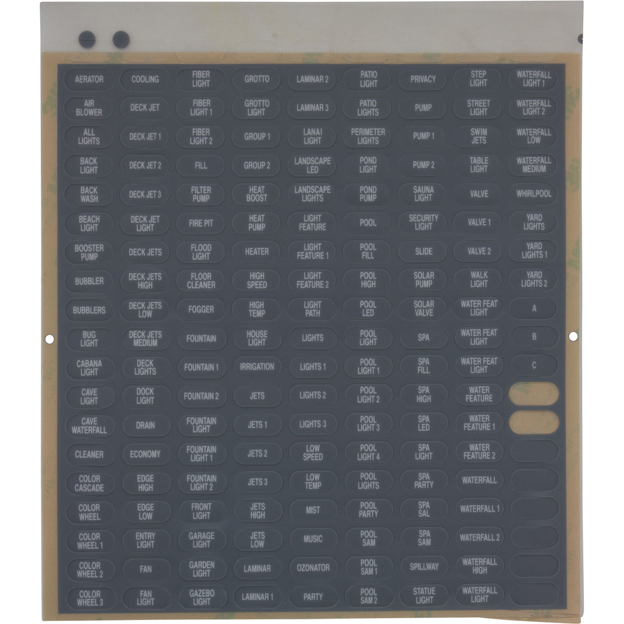 Spacmd Lbl Gry Rplc : 521503 - Pentair - 788379848231 - PartsForSpas.com
