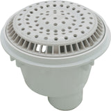 Main Drain, WW Anti Vortex, 8" Round, Gun, 2"s, Side, White : 640-2520 V