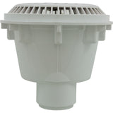 Main Drain, WW Anti Vortex, 8" Round, Gun, 2"s, Side, White : 640-2520 V