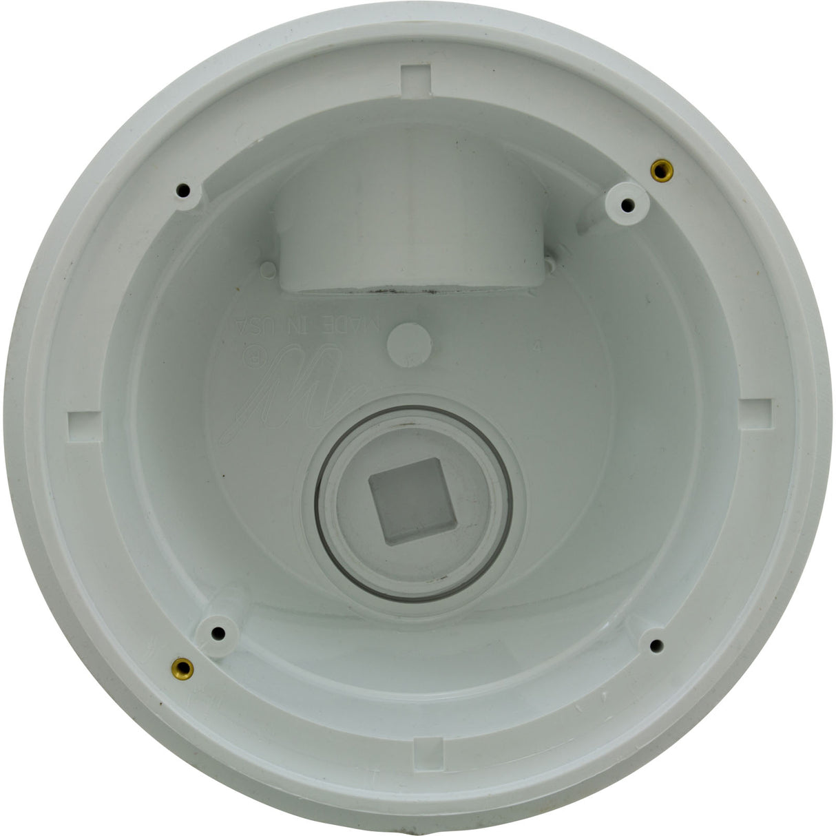 Main Drain, WW Anti Vortex, 8" Round, Gun, 2"s, Side, White : 640-2520 V