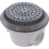 Main Drain, WW Anti Vortex, 8" Rnd, Vinyl, 1-1/2"s, Gray : 640-2667 V