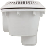 Main Drain, WW Anti Vortex, 8" Rnd, Vinyl, 2"s, White : 640-2750 V