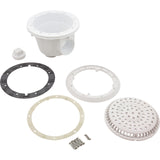 Main Drain, WW Anti Vortex, 8" Rnd, Vinyl, 2"s, White : 640-2750 V