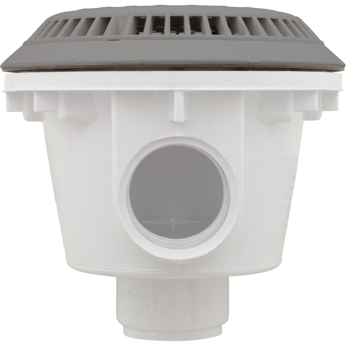 Main Drain, WW Anti Vortex, 8" Rnd, Vinyl, 2"s, Gray : 640-2757 V