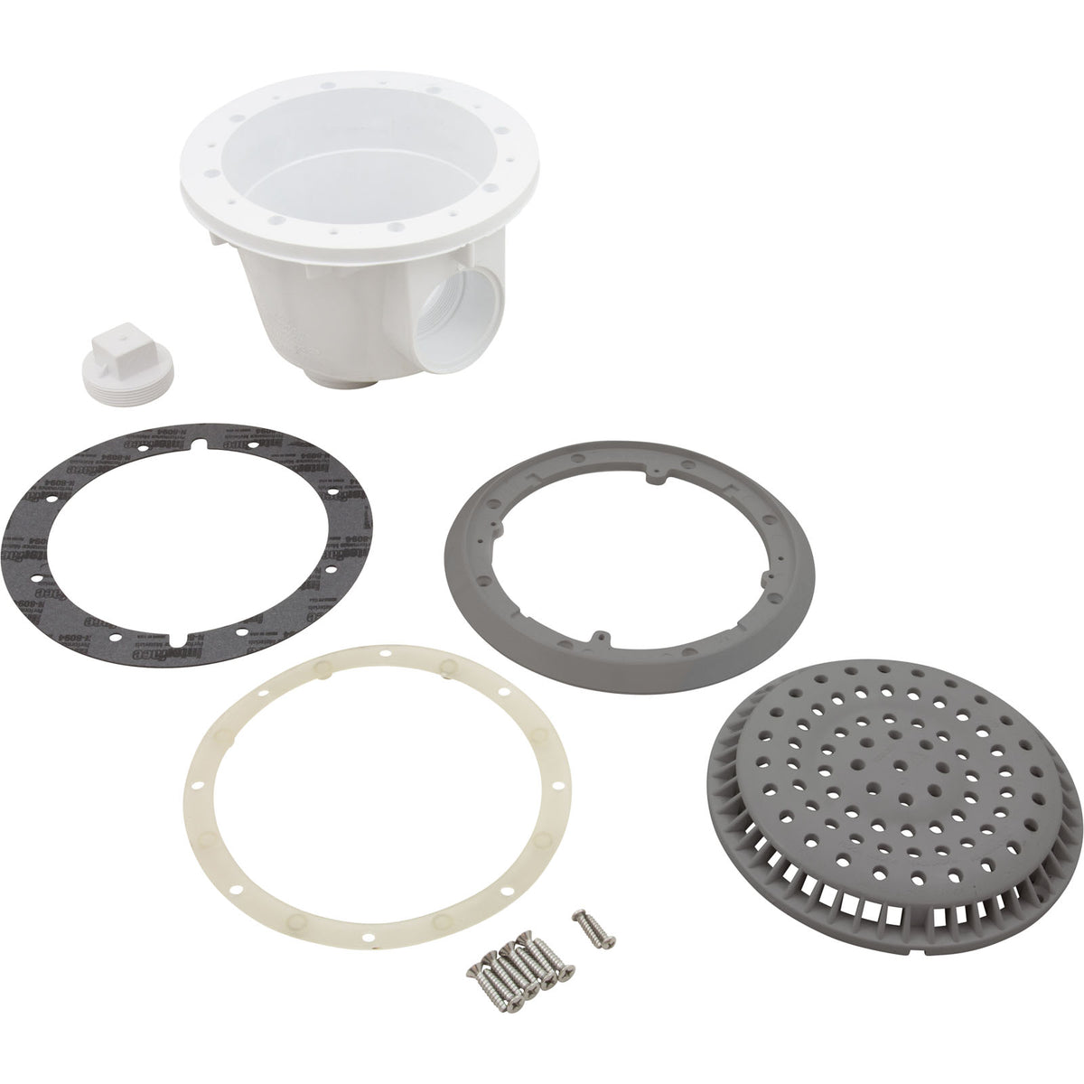 Main Drain, WW Anti Vortex, 8" Rnd, Vinyl, 2"s, Gray : 640-2757 V - Waterway Plastics - 8.06105E+11 - PartsForSpas.com